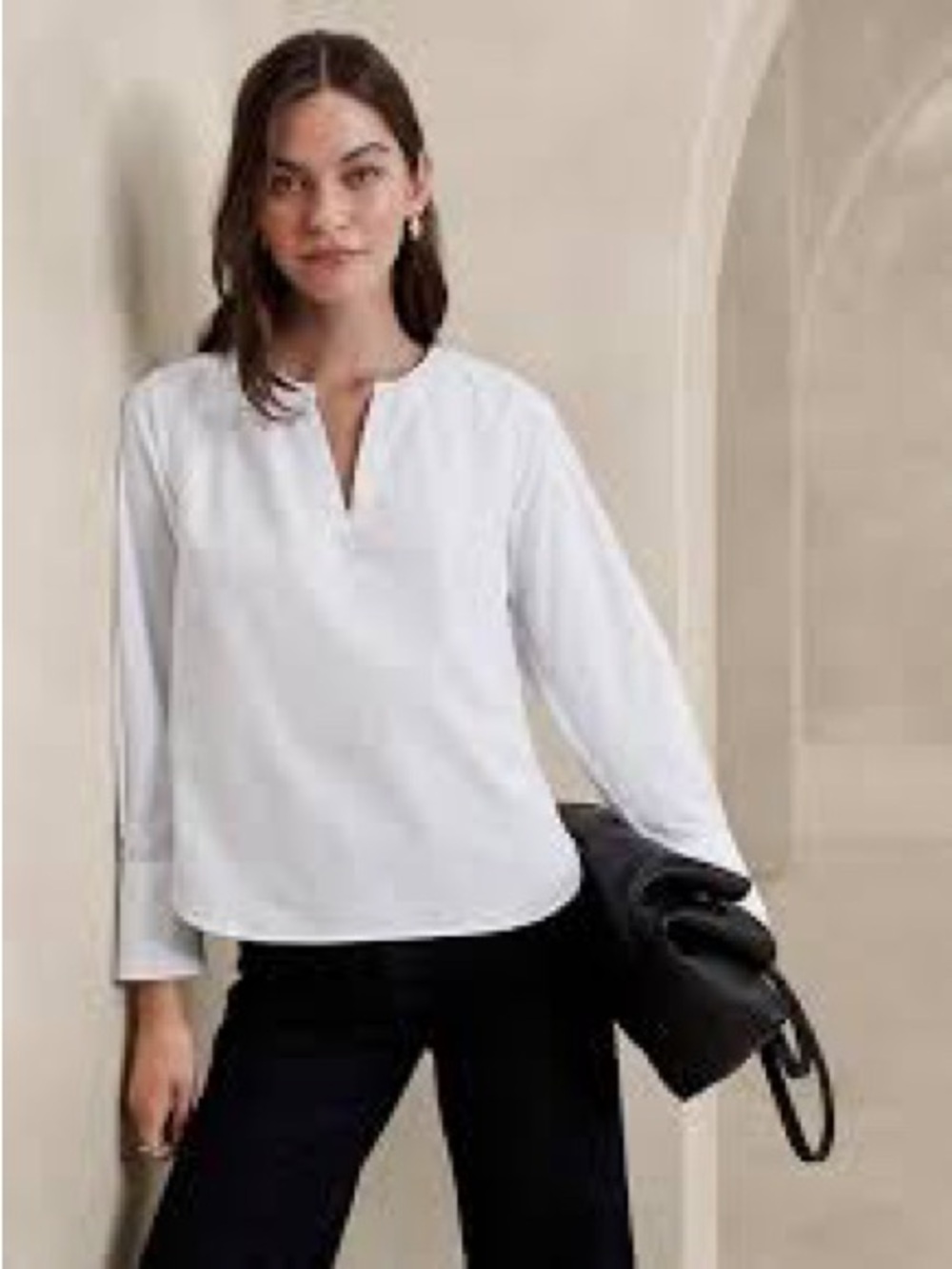 Banana Republic Factory Poplin Popover Top